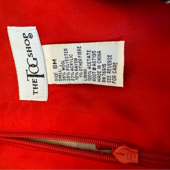 Plaid red dress Vintage size 8 wool blend jumper with pockets, lined gorgeous - Picture 9 of 16